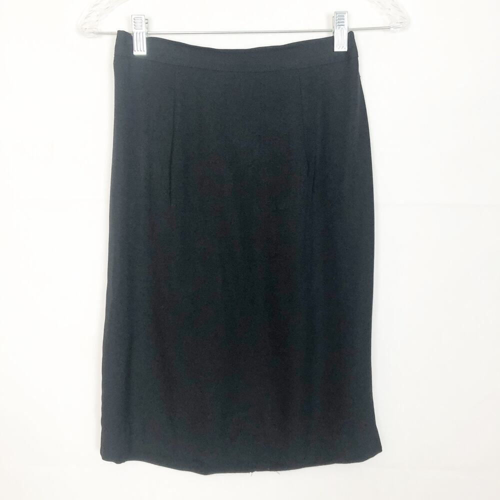 Women's Vintage High Waisted Black Pencil Skirt Size 4 Career Office Workwear